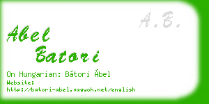abel batori business card